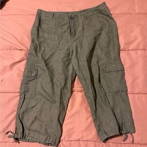 Sahalie Tan 100% Linen Pants
